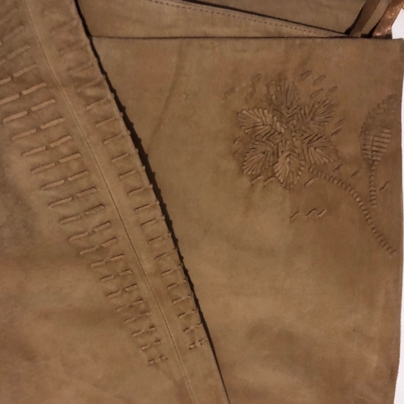 Suede Kenneth Cole Luxury Bohemian Style Pants,  6 (NWT) & 12 (NWOT) - Picture 7 of 16